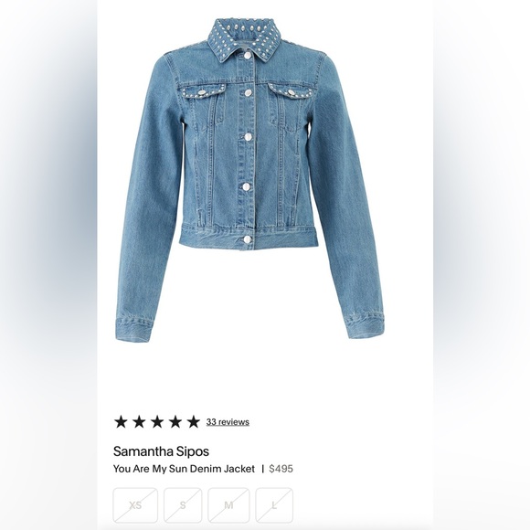 Samantha Sipos “You Are My Sun” Denim Jacket, NEW - Picture 16 of 16